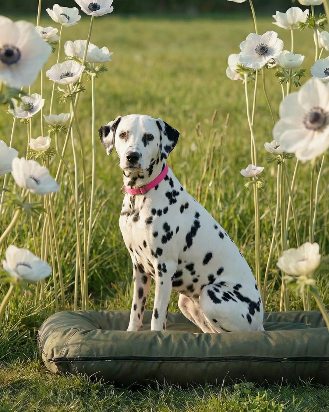 Chester & Lee | Waterproof Lounger Dog Bed Green