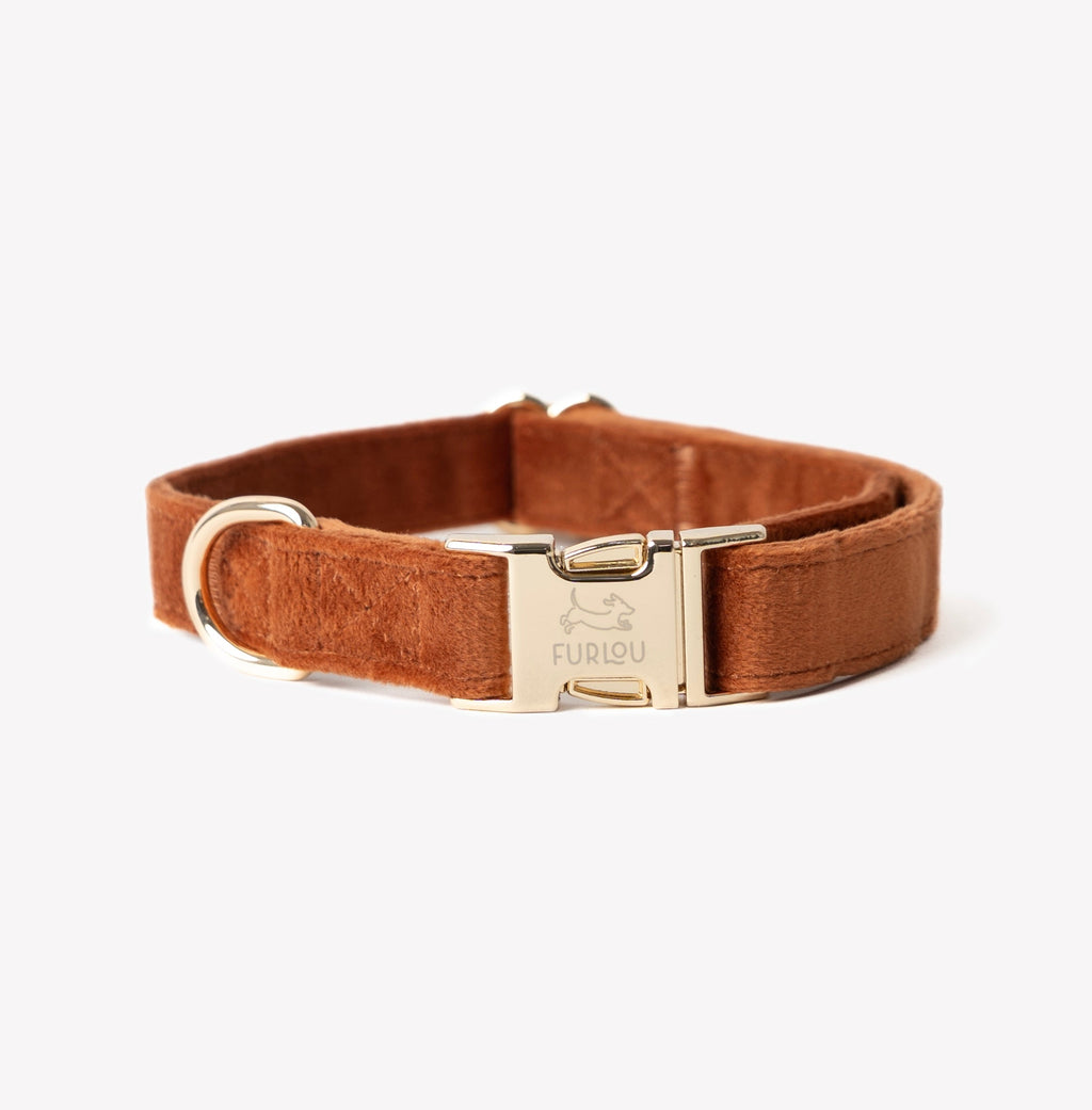 'Clay' - Velvet Dog Collar