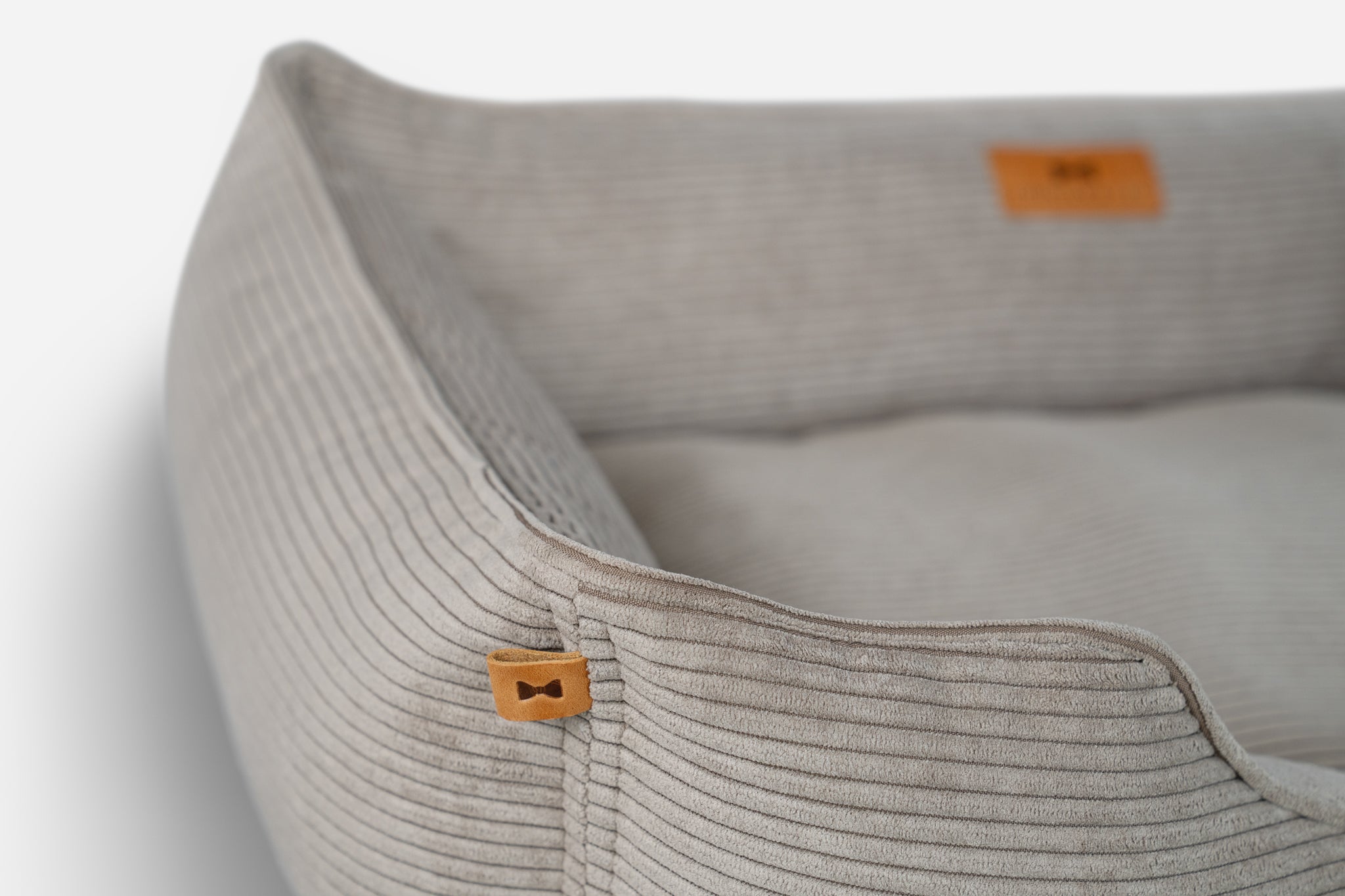 Chester & Lee | Fancy Corduroy Sleeper Dog Bed Taupe